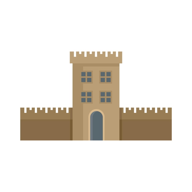 Irlanda fuerte icono vector plano Cultura del castillo Fuerte histórico aislado