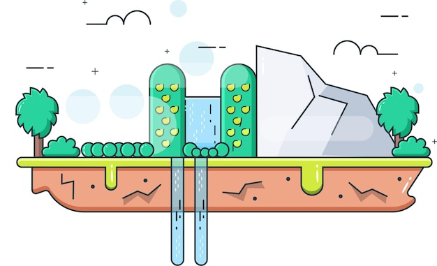 Vector isla ilustración