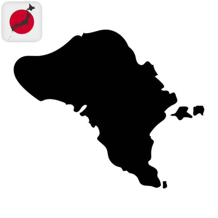 Vector isla de kume mapa ilustración vectorial