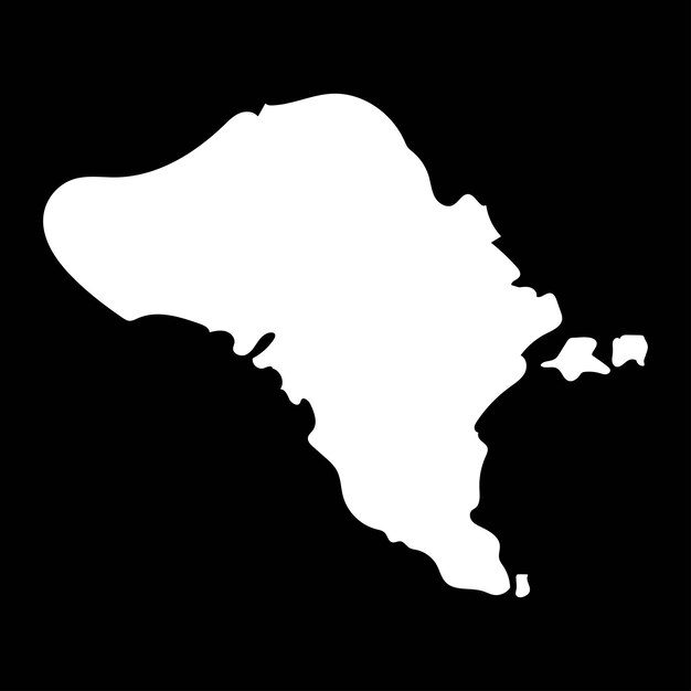 Isla de Kume mapa ilustración vectorial