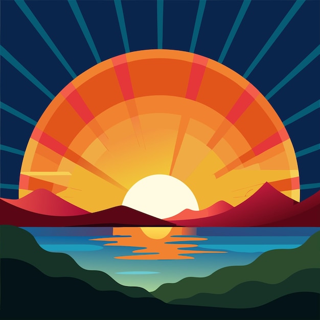 La isla de Vector Sunset