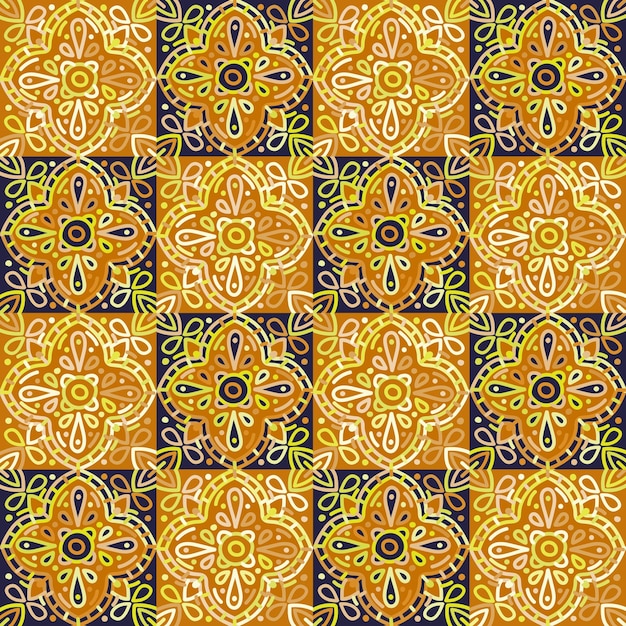 Islam árabe indio otomano motivos mosaico azulejo ornamento decorativo elementos patrón sin costuras