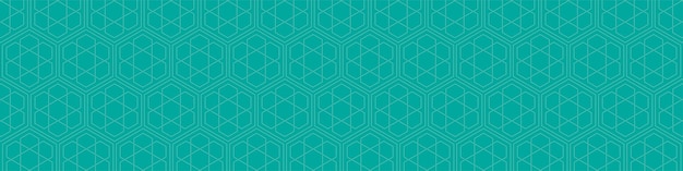 Islámico de patrones sin fisuras Vector Banner Color verde azulado
