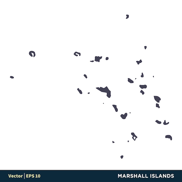 Islas Marshall Australia Oceanía Países Mapa Icono Vector Logo Plantilla Ilustración Diseño Vector EPS 10