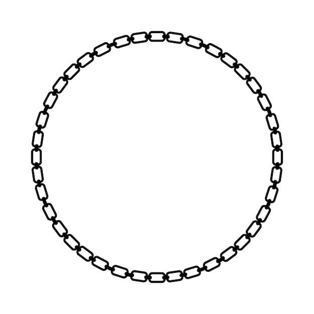 isolated image circle black chain