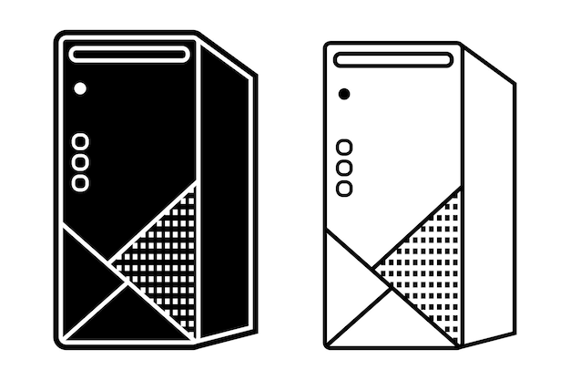 Isometric Computer Case Illustration