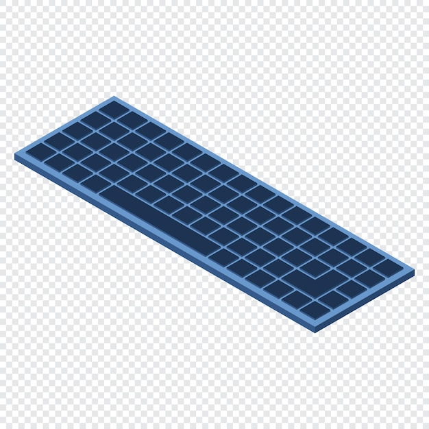 Isometric computer keyboard Modern computer keyboard Computer hardware components Isometric technology Vector illustration