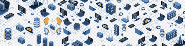 Isometric data network management Cloud storage data and synchronization of devices Networking database cloud storage Isometric technology