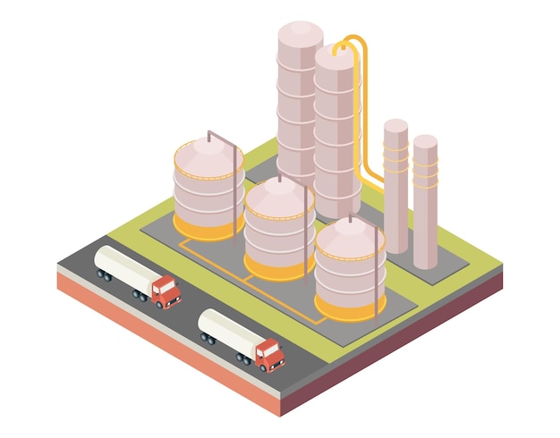 Isométrica de almacenamiento de gasolina