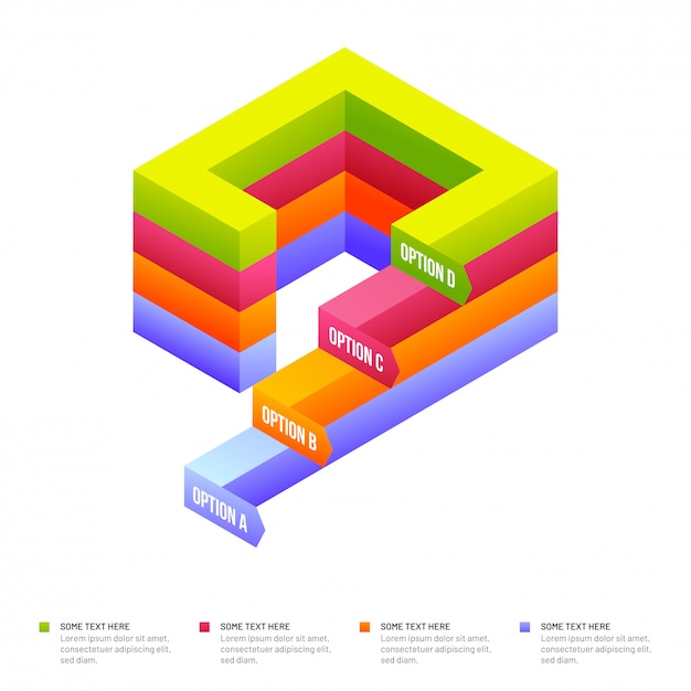 Isométrica colorida infografía elementos