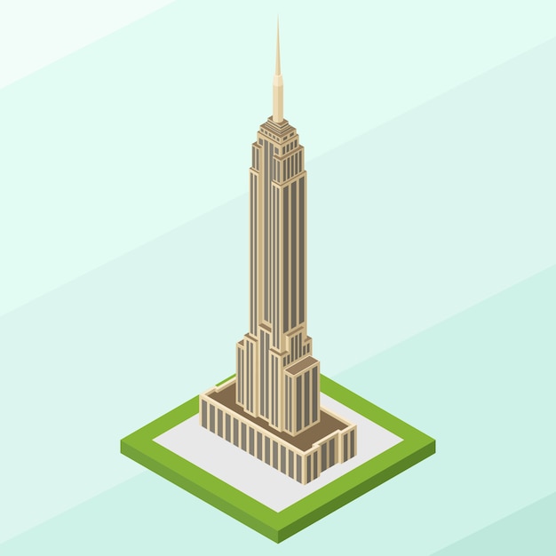 Vector isométrico empire state building