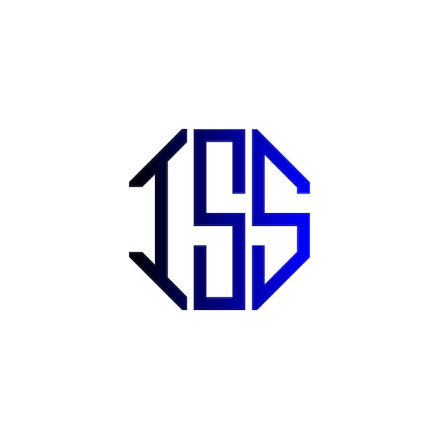 Iss letra creativa inicial moderno minimalista atemporal espacio negativo monograma símbolo diseño del logotipo