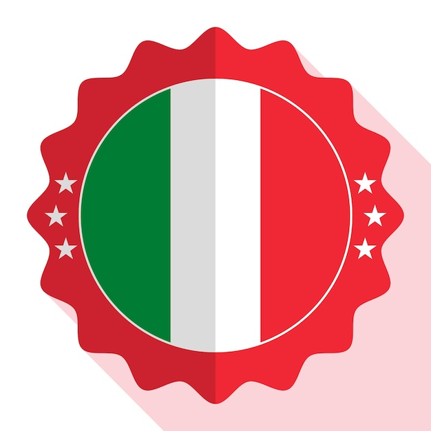 Vector italia emblema de calidad etiqueta signo botón ilustración vectorial