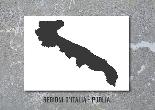 Vector italia regioni puglia mapa