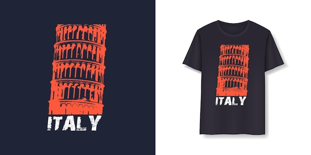 Italia Roma concepto nuevo diseño de camiseta de estilo