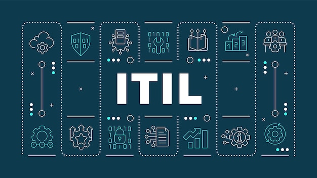 ITIL dark cyan word concept