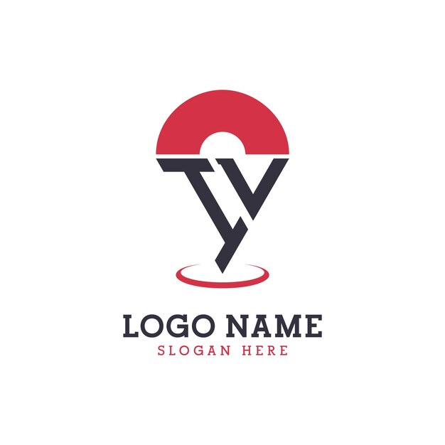 IV Diseño de íconos de ubicación Moderno IV Logotipo de punto para aplicaciones de mapas de navegación y negocios basados en la ubicación
