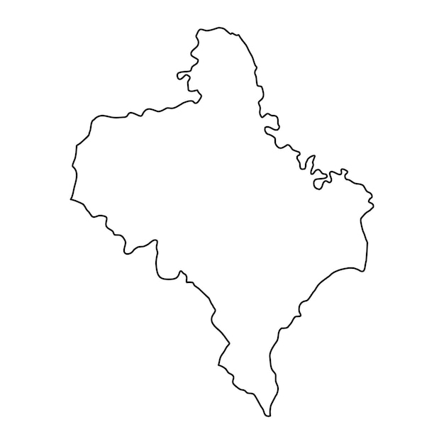 Ivano Frankivsk oblast mapa provincia de Ucrania ilustración vectorial