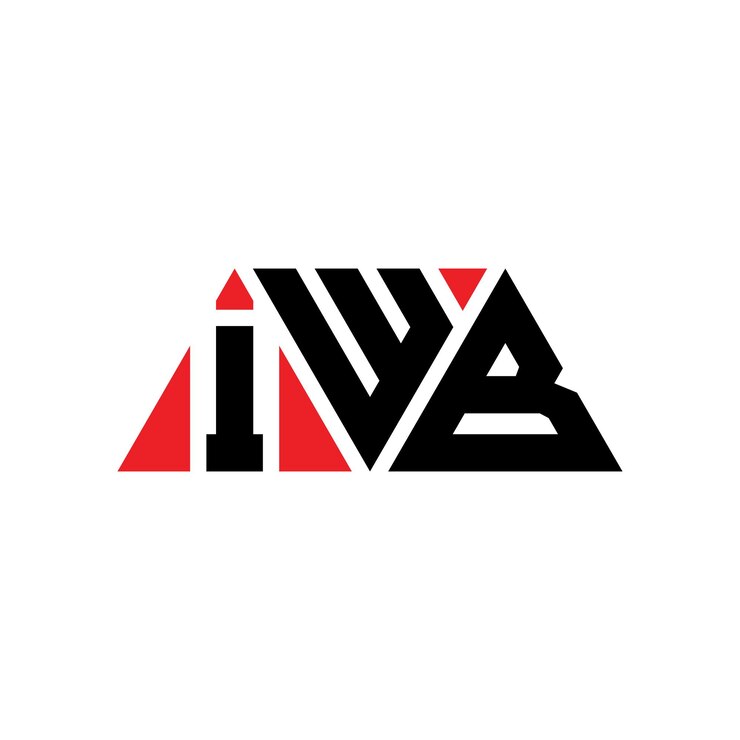 Vector iwb diseño de logotipo de letra triangular con forma de triángulo iwb diseños de logotipo triangular monograma iwb triángulo vector logotipo plantilla con color rojo iwb logo triangular sencillo elegante y lujoso logotipo iwb