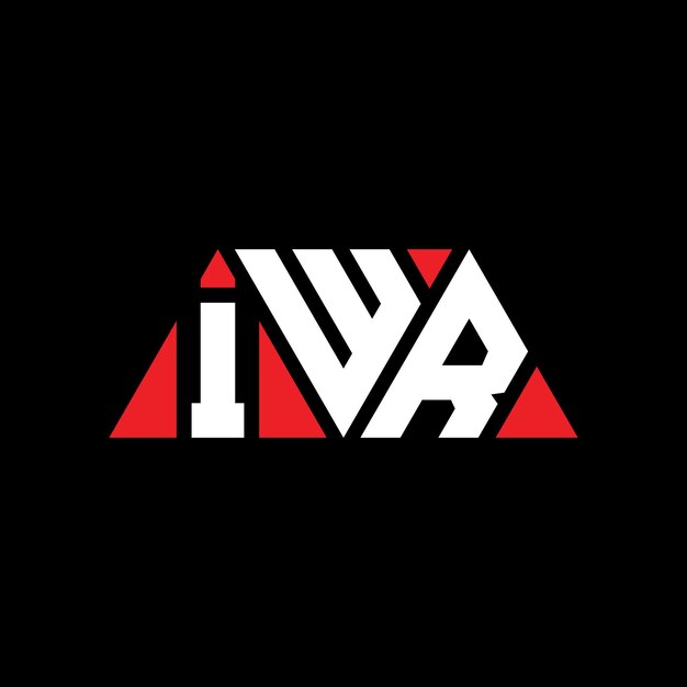 IWR diseño de logotipo de letra triangular con forma de triángulo IWR diseño del logotipo triangular monograma IWR modelo de logotipo vectorial triángulo con color rojo IWR logotipo triangle sencillo elegante y lujoso IWR