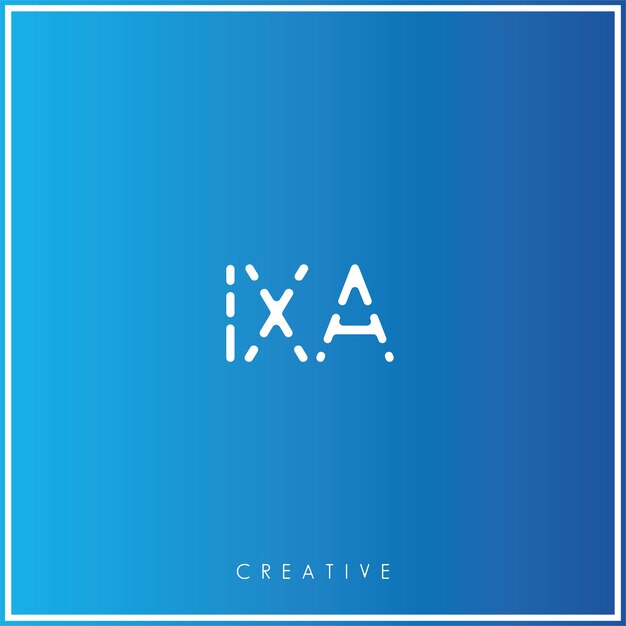 IXA Vector de calidad superior Diseño de logotipo posterior Logotipo creativo Ilustración vectorial Logotipo monograma creativo