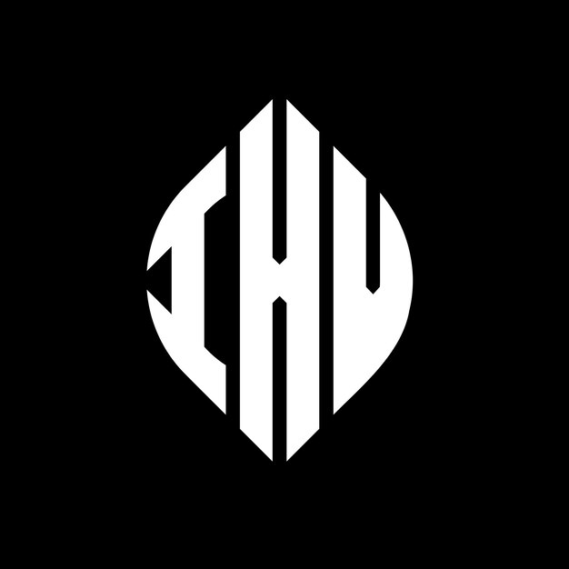 IXV diseño de logotipo de letra de círculo con forma de círculo y elipse IXV letras de elipse con estilo tipográfico Las tres iniciales forman un logotipo de círculo IXV círculo emblema monograma abstracto letra marca vector