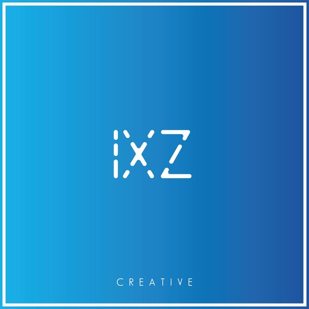 IXZ Premium Vector Último Diseño de logotipo Logotipo creativo Ilustración vectorial Logotipo monograma creativo