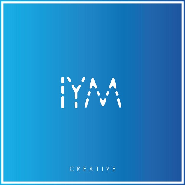 IYM Premium Vector Último Diseño de logotipo Creativo Logotipo Ilustración vectorial Logotipo Monograma creativo