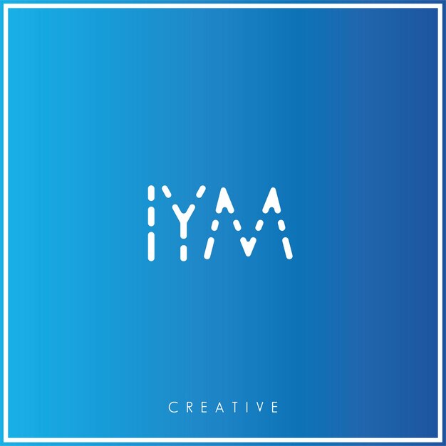 IYM Premium Vector Último Diseño de logotipo Creativo Logotipo Ilustración vectorial Logotipo Monograma creativo