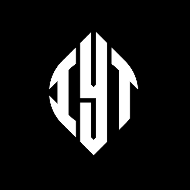 IYT diseño de logotipo de letras circulares con forma de círculo y elipse IYT letras elípticas con estilo tipográfico Las tres iniciales forman un logotipo de círculo IYT emblema de círculo Monograma abstracto letra marca vector