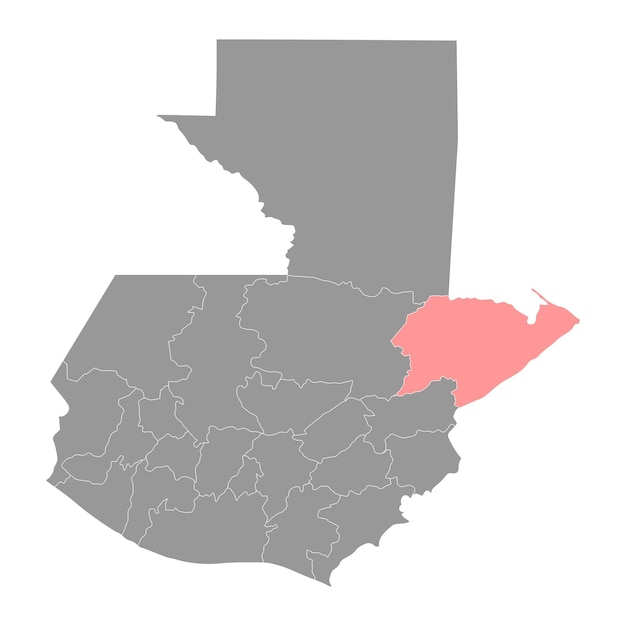 Izabal Departamento Departamento mapa división administrativa del país de Guatemala Ilustración vectorial