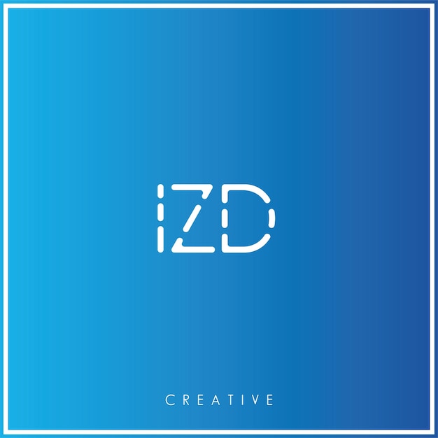 IZD Premium Vector Último diseño de logotipo Creativo Logotipo Ilustración vectorial Logotipo Monograma creativo
