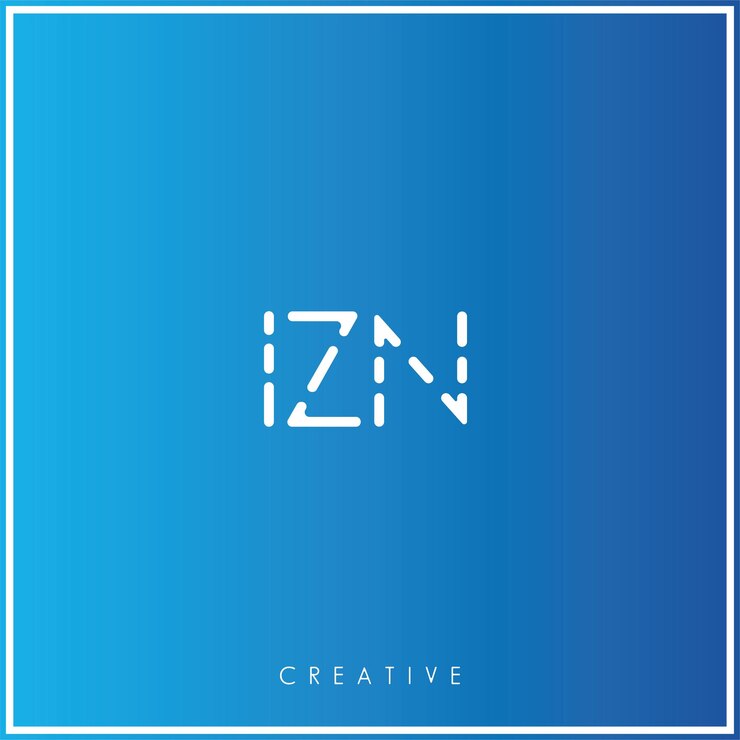 Vector izn premium vector último diseño de logotipo creativo logotipo ilustración vectorial logotipo monograma creativo