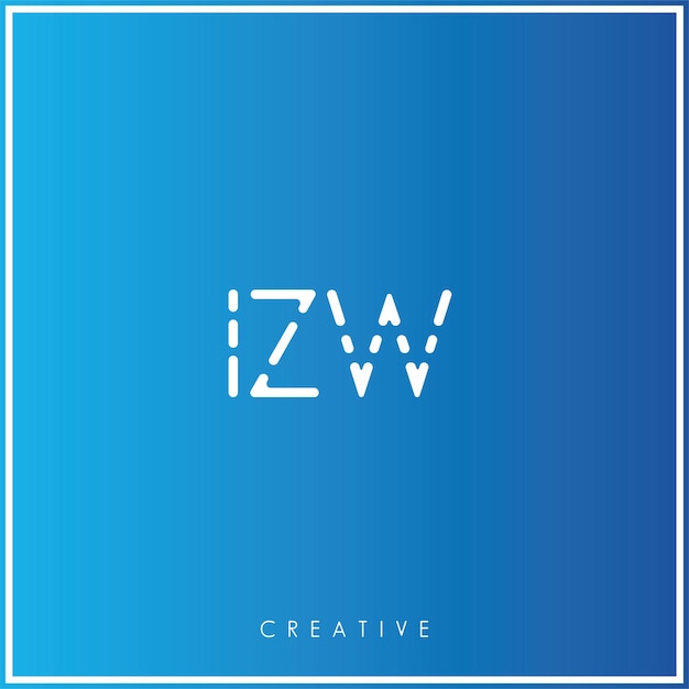 IZW Premium Vector Último diseño de logotipo Creativo Logotipo Ilustración vectorial Logotipo Monograma creativo