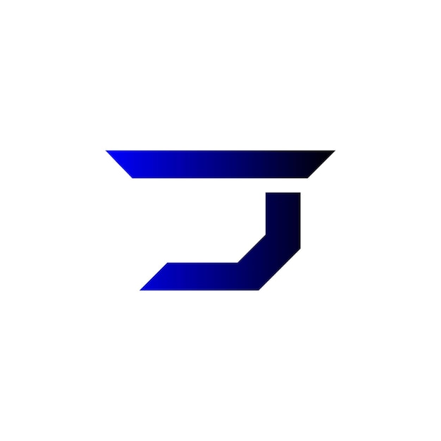 j diseño elegante del logotipo