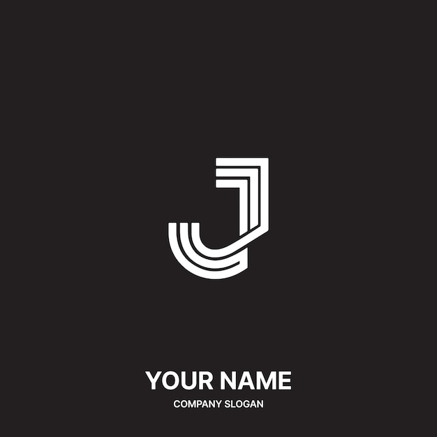 j diseño de letras de logotipo icono marca de logotipo de la compañía