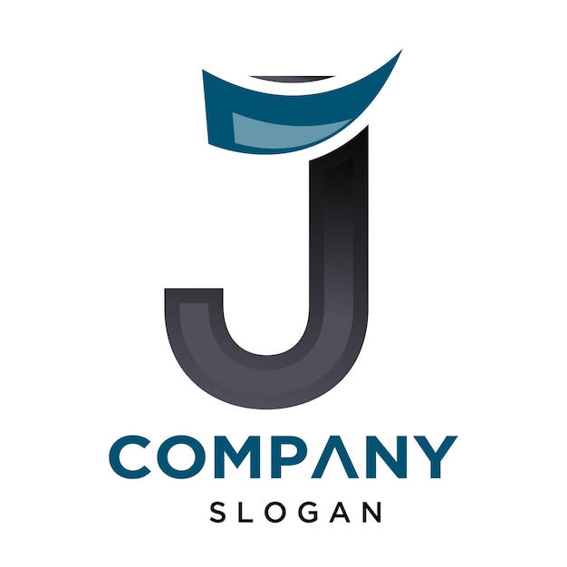 J diseño moderno del logotipo