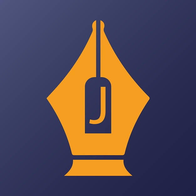 J y el logotipo del bolígrafo