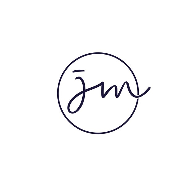 J M Diseño del logotipo del monograma inicial