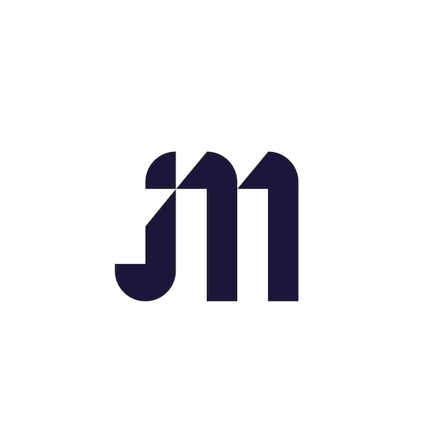 J M Diseño del logotipo del monograma inicial