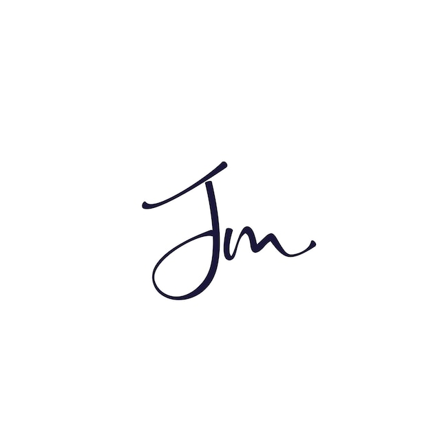 J M Diseño del logotipo del monograma inicial