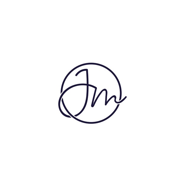 J M Diseño del logotipo del monograma inicial