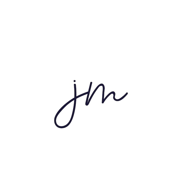 J M Diseño del logotipo del monograma inicial
