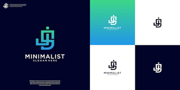J y S o J S letra inicial plantilla de logotipo vector aplicación moderna diseño de marca elegante