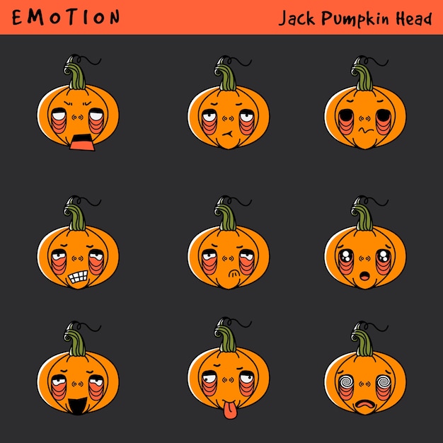 Vector jack pumpkin head