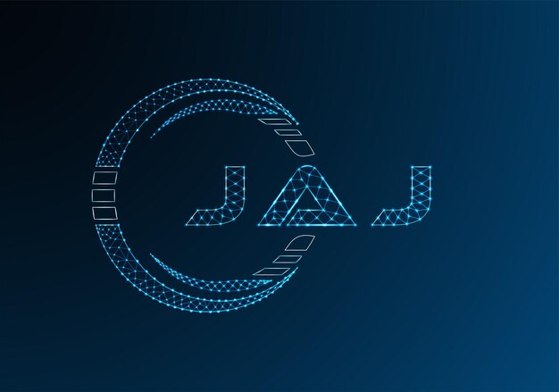 JAJ low poly letter logo vector design JAJ lower poly logo design Low poly logo