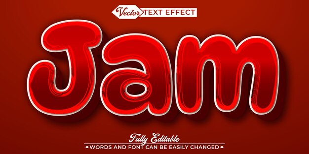 Jam Strawberry Sweet Fluid Fruity Delicious Fully Editable Text Effect Template
