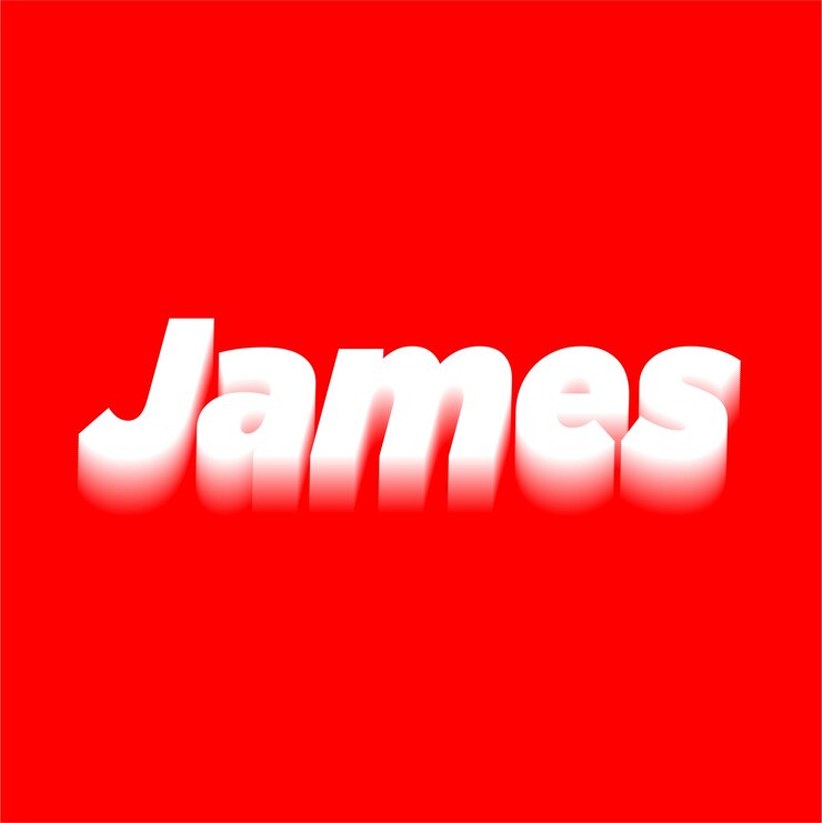 Vector james chicos nombre tipografía james letras arte