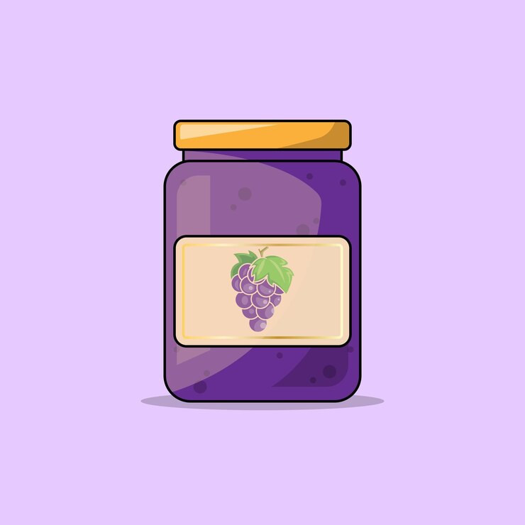 Vector jamón de uva
