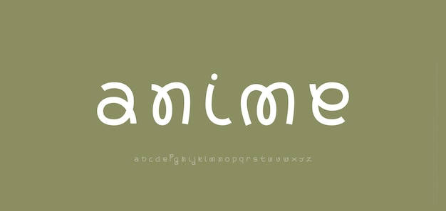 Japón anime moderno estilo minimal alfabeto fuente logotipo tipo de letra tipografía logotipo asiático japonés